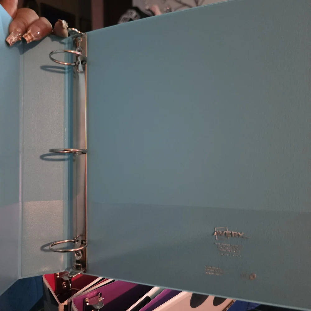 2 Avery Durable 1.5 Inch Binders - Blue, Pink, Purple, White